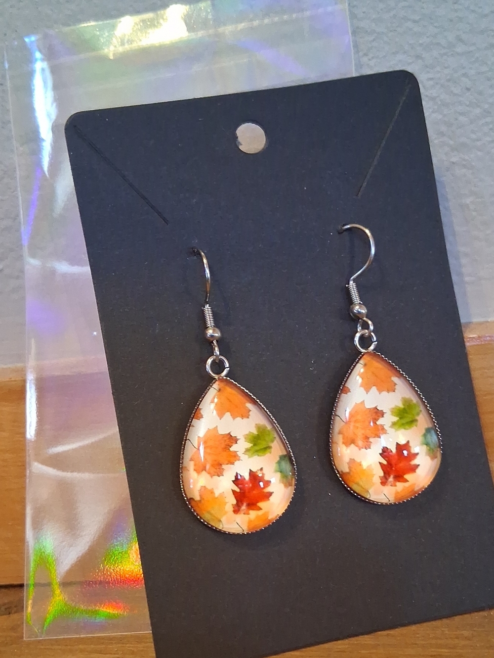 $8 Each Or Bundle 5/$20 Autumn/Fall Leaf Teardrop Earrings